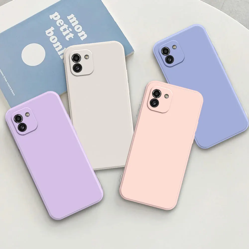 Pour Samsung A03 étui antichoc pour Samsung Galaxy A03 Core coques de téléphone bonbons Silicone couverture arrière souple pour Samsung A03S Fundas