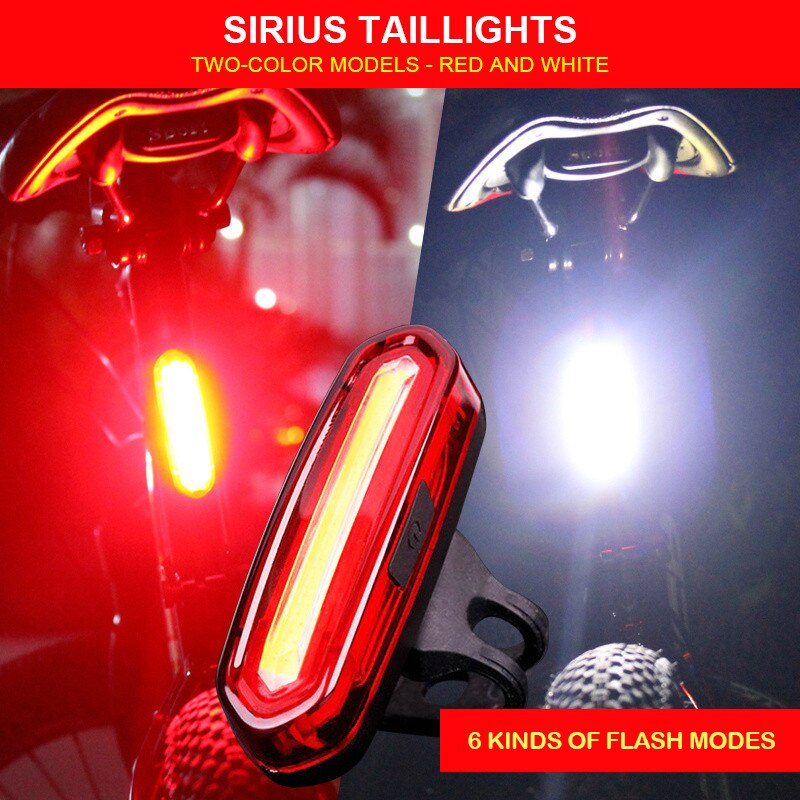 120 Lumen Led Waterdichte Fiets Licht Mountainbike Veiligheid Achterlicht Outdoor Night Rijden Dag Wolf Ster Waarschuwingslampje