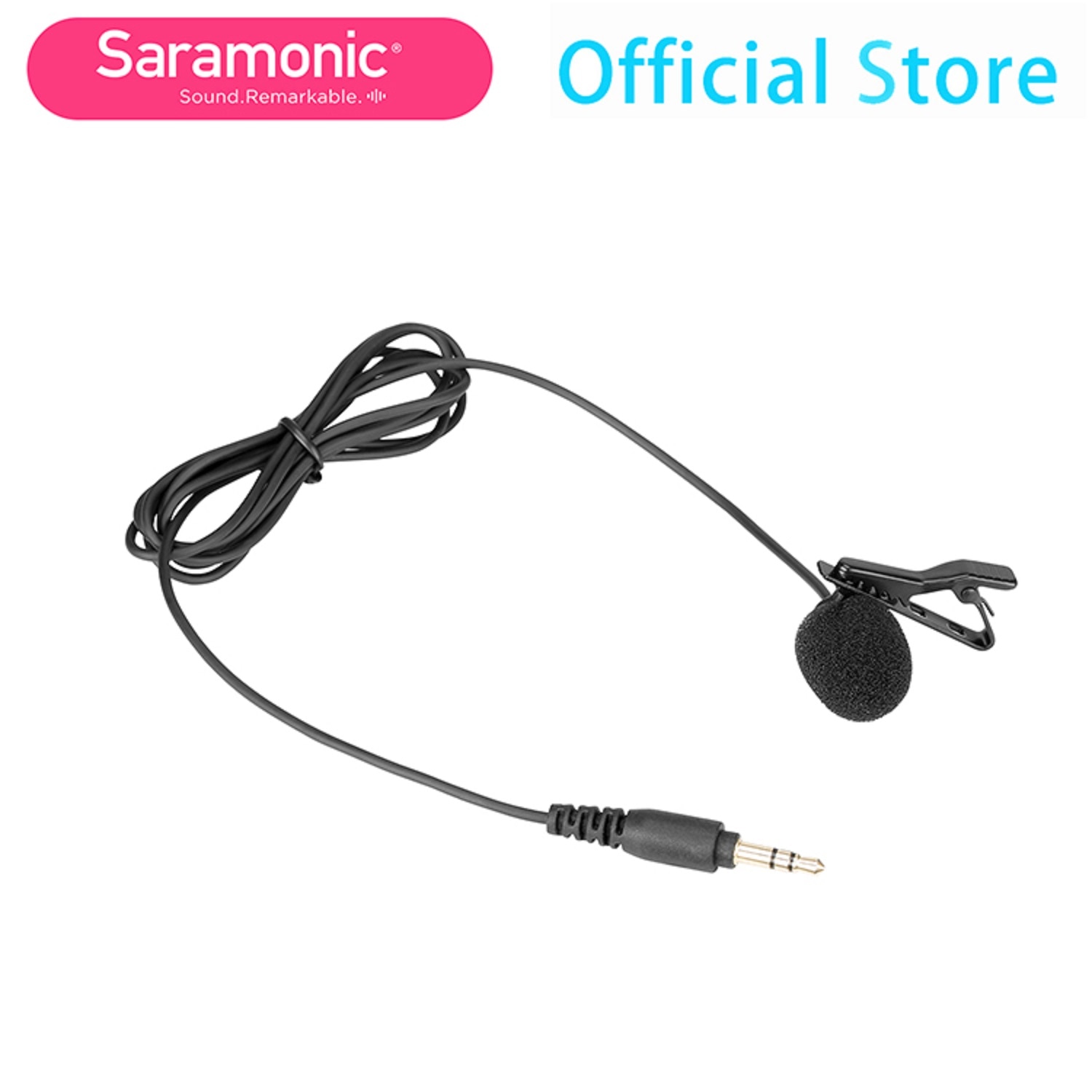 Saramonic SR-M1 1.25m professionale 3.5mm TRS microfono Lavalier a Clip per PC cellulare Blink500 microfono bavero