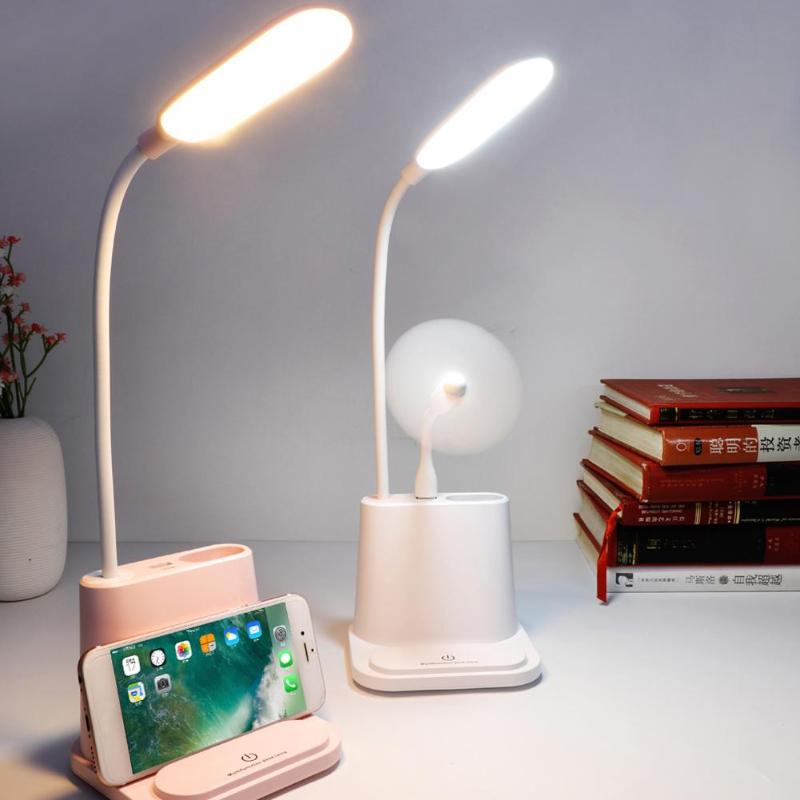 Multifunctionele LED Touch Bureaulamp USB Oplaadbare Slaapkamer Tafellamp Creatieve Leeslamp