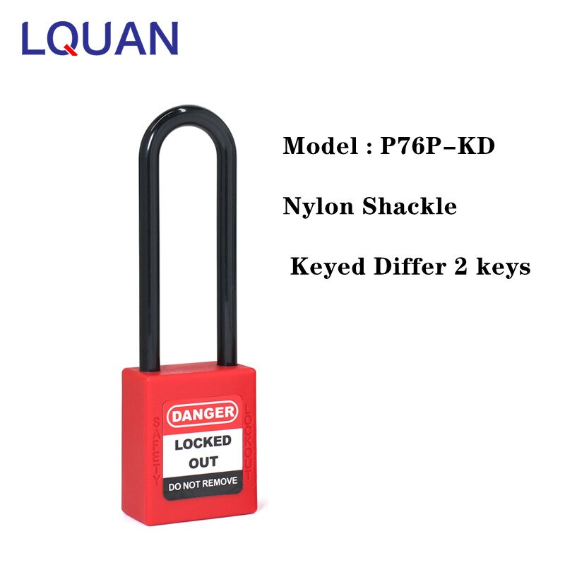 Serrure de sécurité industrielle, toutes sortes de cadenas en plastique ABS, corps LOTO: P76P-KD