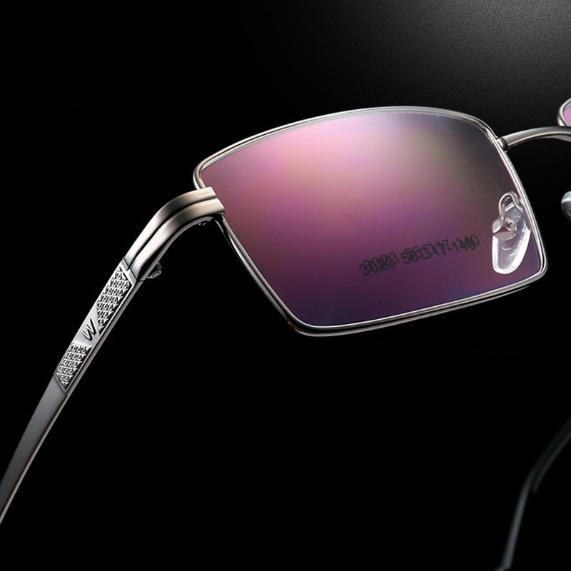 Seemfly Titanium Alloy Thick Gold Electroplated Glasses Frame Ultralight Plain Glasses Metal Spectacles For Men Women