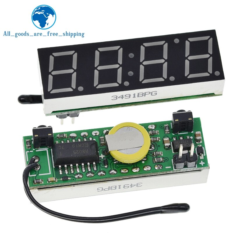 Horloge numérique LED 3 en 1 RX8025T, Module de tension et de température, bricolage horloge/thermomètre/voltmètre DC 5-30V pour Arduino