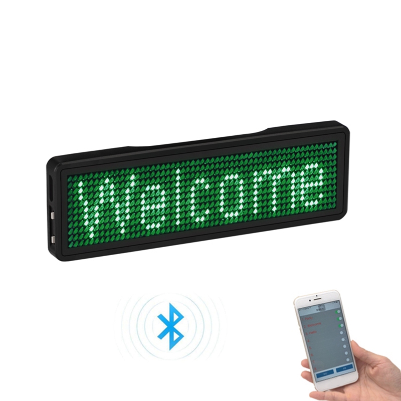 Panneau lumineux LED Bluetooth Rechargeable, panneau d&#39;affichage à Message défilant Programmable, bricolage
