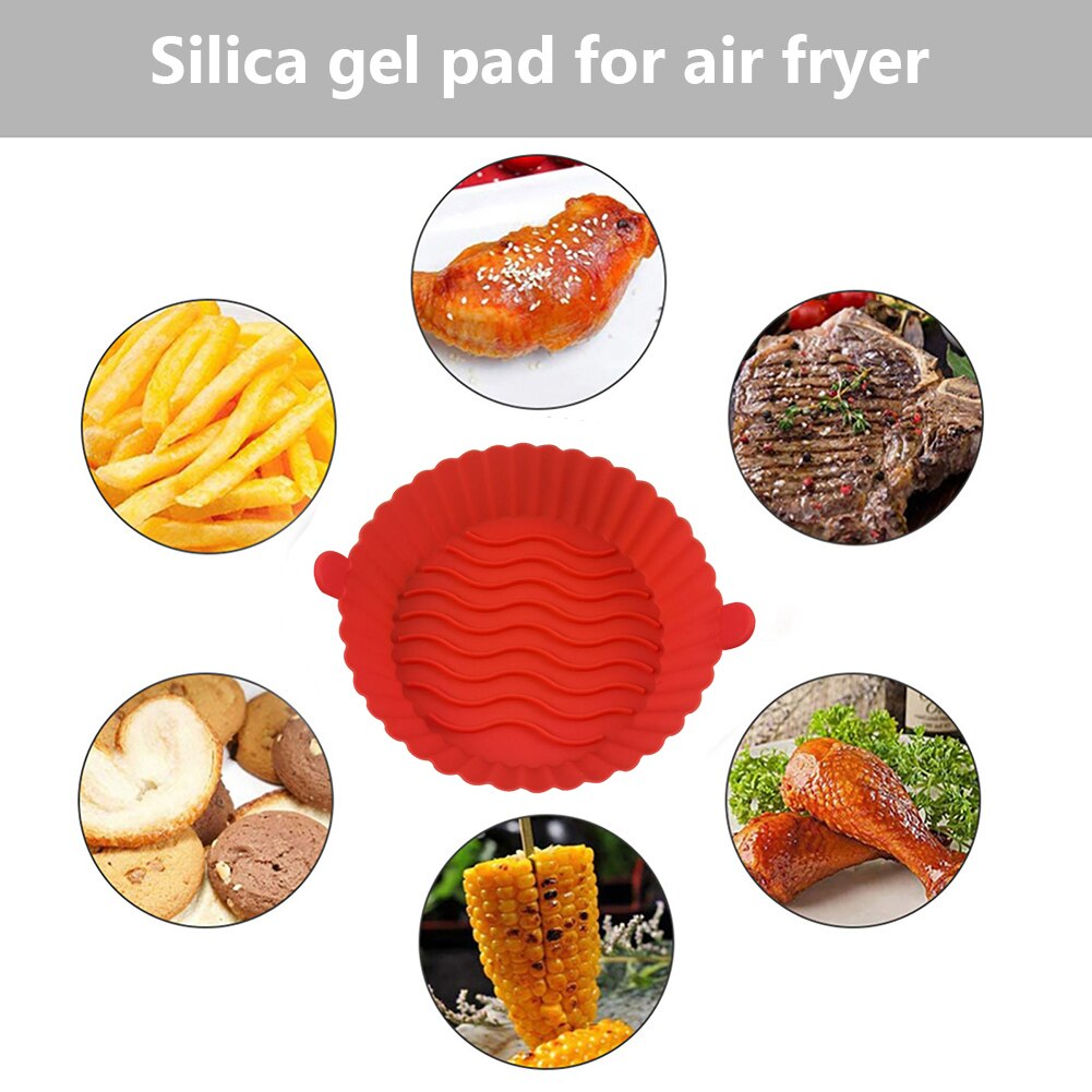 Air Friteuse Liner Non-stick Herbruikbare Siliconen Friteuse Mand Steamers Lucht Friteuse Siliconen Olie Papier Huishoudelijke Barbecue