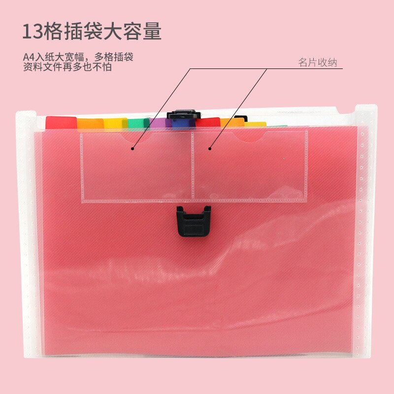 Organ bag a4 multi-layer folder to hold pp vertical student organ clip portable organ bag student test paper bag