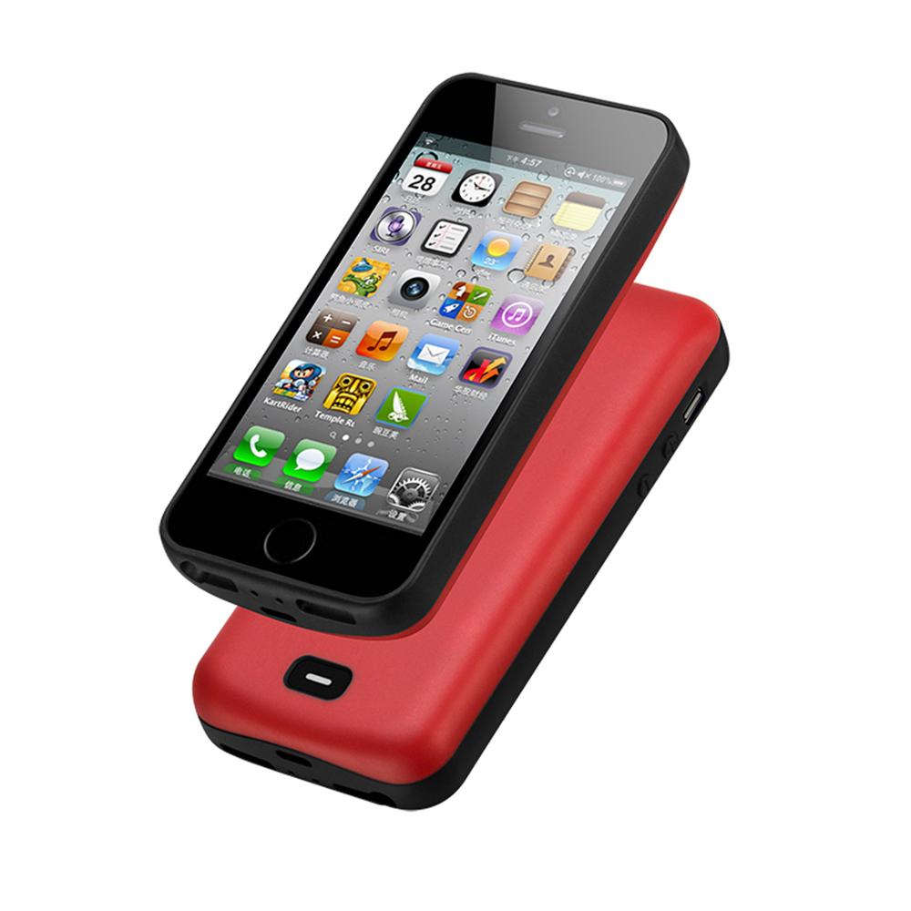 4000 mah batterijlader voor iphone 5 5s se 5500/8000 mah powerbank voor iphone 6 6s 7 8 plus mobiele telefoonhoesje oplader