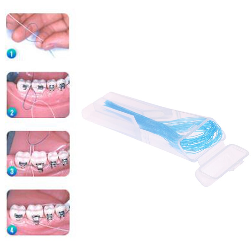 35pcs/set Floss Threaders Tooth Floss Holders Between Orthodontic Braces Bridge Dental