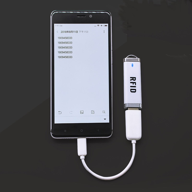 Lector de tarjetas RFID RF USB para Android Mini 125khz TK4100 o 13,56 mhz MF NFC escáner portátil tipo C