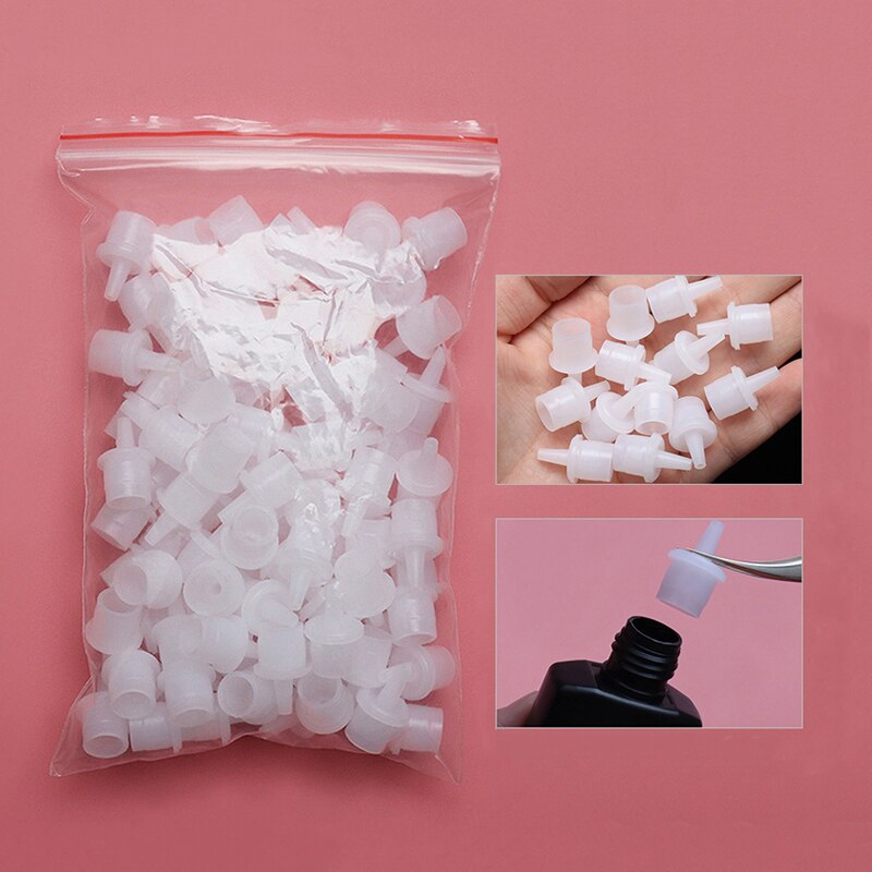 20 stücke Flasche hals Wimpern Erweiterungen Kleber Flasche Stopper Wimpern Wachstum Flüssigkeit Container Abdichtung Ersatz Kopf Spezielle Stecker