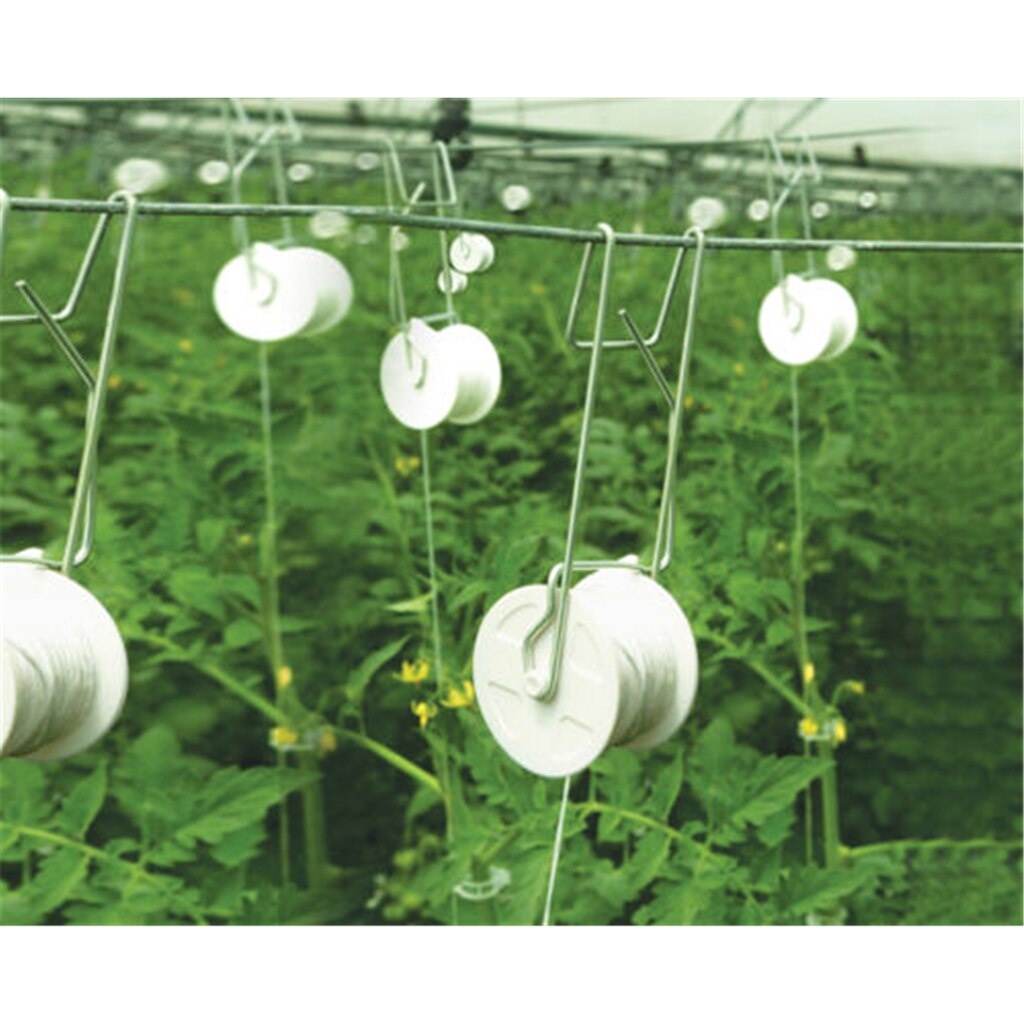 2 stk tomat espalier rollerhook + garn rulle / snelle drivhus med 15m tau