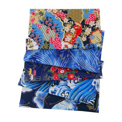 20*25CM Cotton Printed Fabric Small Flower Pattern Japanese Style Fabric for Crafts Mask DIY Sewing Material Doll Cloth tissue: D1