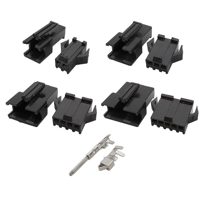Kit de conectores de cable de puente JST SM/Dupont, conector macho/hembra de 2/3/4/5Pin, 200 unids/lote/caja, 2,54mm