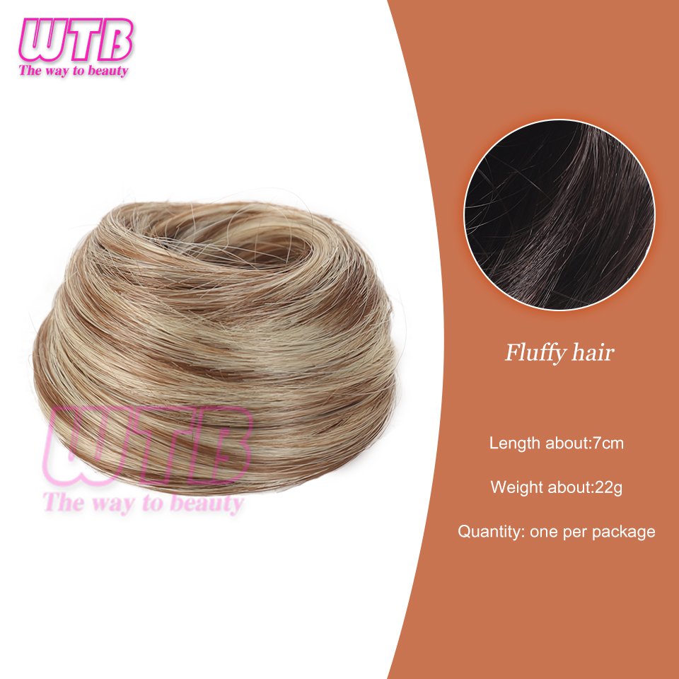 Synthetic Hair Messy Bun Hair Piece Bun Fluffy Elastic Rubber Band Suitable For Women To Wear