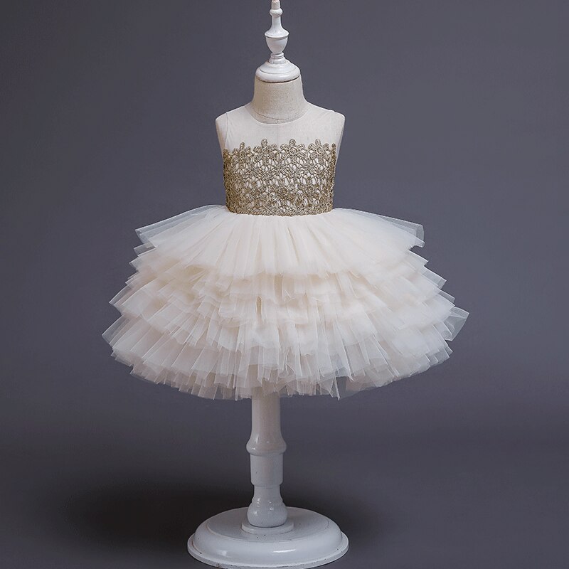 2022 primavera preto infantil 1st vestido de aniversário para o bebê menina tutu vestido de renda vestidos de princesa roupas de festa de criança 2-6 ano
