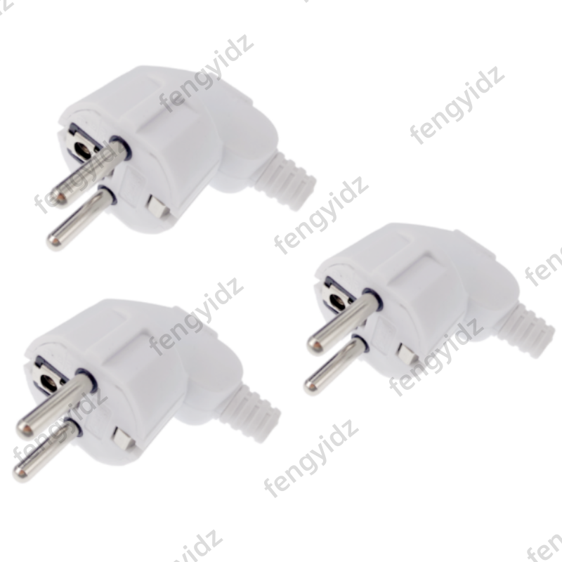 Prise Schuko ue 4.8mm mâle, prises de remplacement rechargeables 250V 16A IP44, prise électrique pour câble d'extension d'alimentation, 3 pièces: WHITE