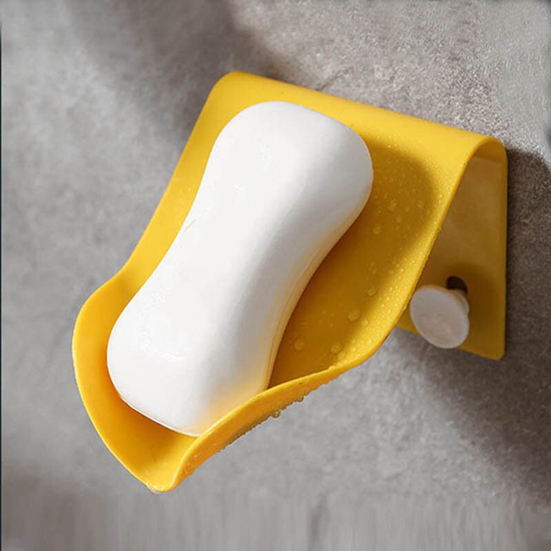 1Pc Zeephouder Badkamer Douche Zeepbakje Douche Platen Zeep Opbergdoos Met Afvoer Wandmontage Zelfklevende Plastic bad Tool: A