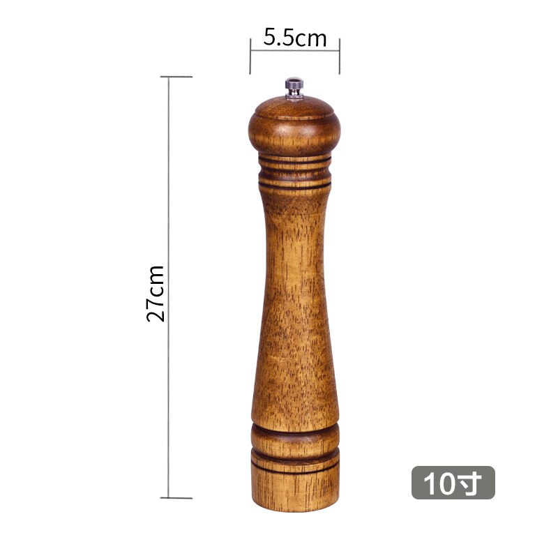 Salz und Pfeffer Mühle, Holz Pfeffer Schüttler mit Stark Einstellbare Keramik Schleifer mit Ersatz Keramik Rotor-küche zubehör: 10 Zoll X 1