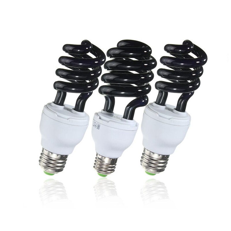 Lâmpada uv e27 15/20/30w espiral enegy economia uv ultravioleta fluorescente preto luz cfl lâmpada lâmpadas violeta 220v 300-400nm