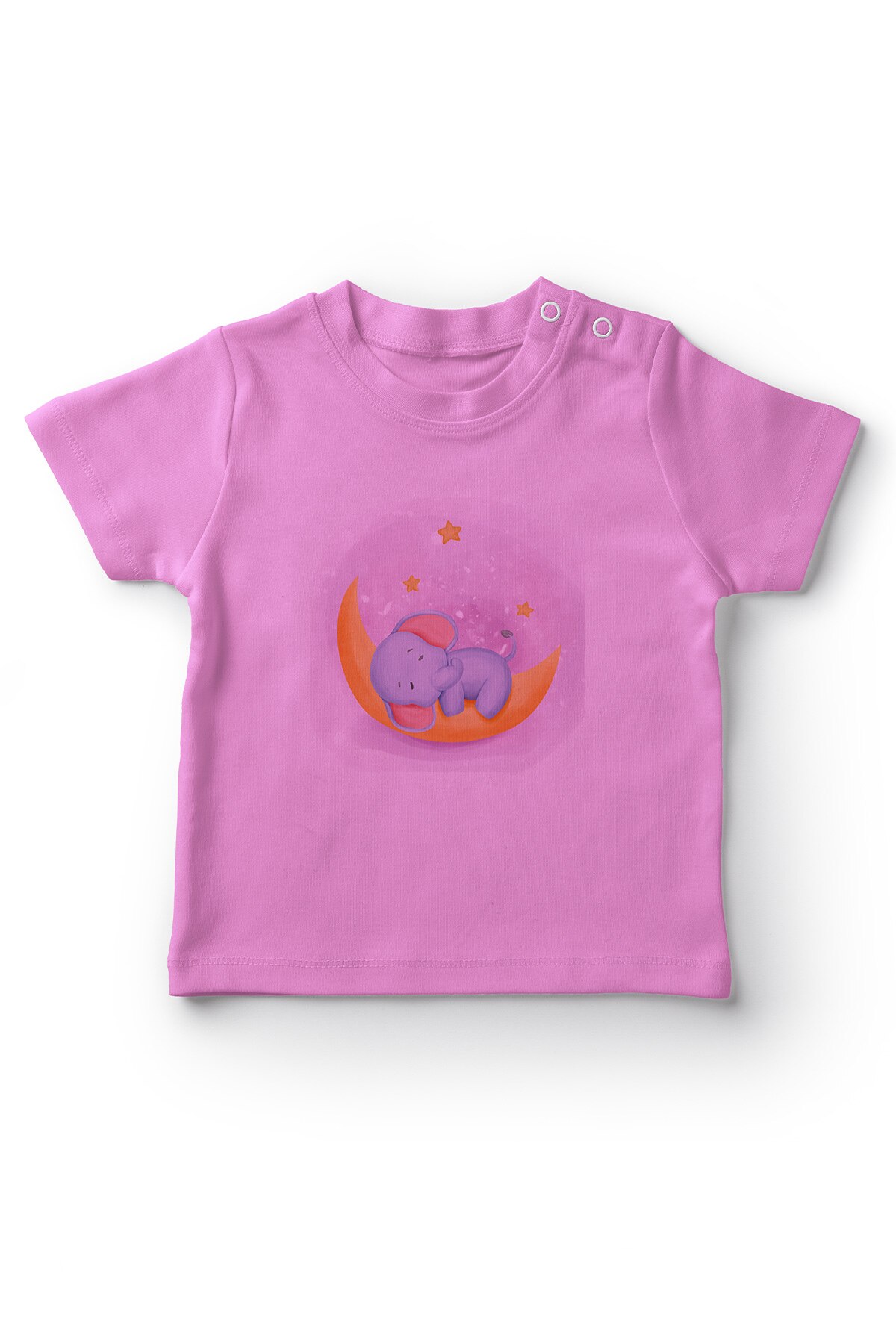Camiseta bebê do elefante pequeno do sono do mês