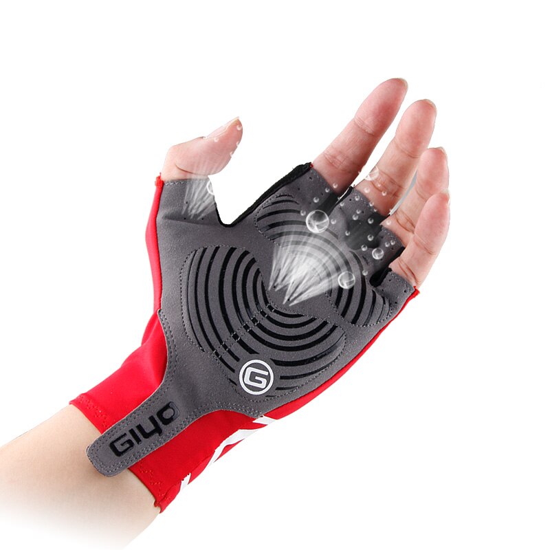 Giyo-Guantes de ciclismo de medio dedo para hombre y mujer, de gel para deportes de carreras, equipo de bicicleta de carretera para ciclismo de montaña