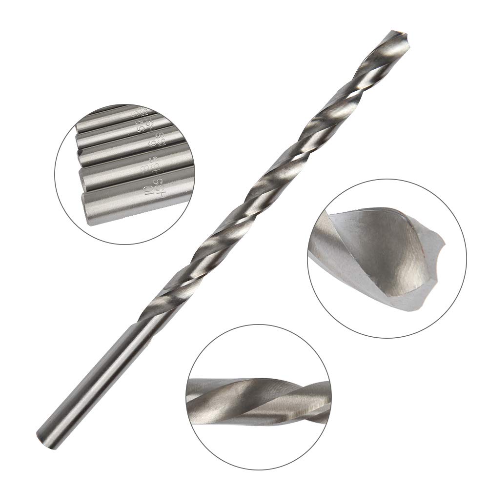 Metalborer twist borekroner hss ekstra lange bor 6/7/8/9/10/11/12/13/14mm 9pc ekstra lange højhastigheds kobolt stål  d30