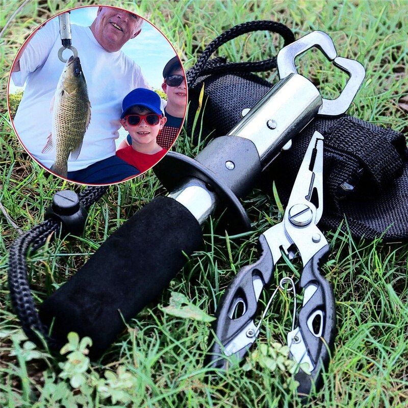 Sougayilang Vissen Tang Vis Grip Gereedschap Set Saltwater Slip Aluminium Tang Eva Handvat Split Ring Haak Remover