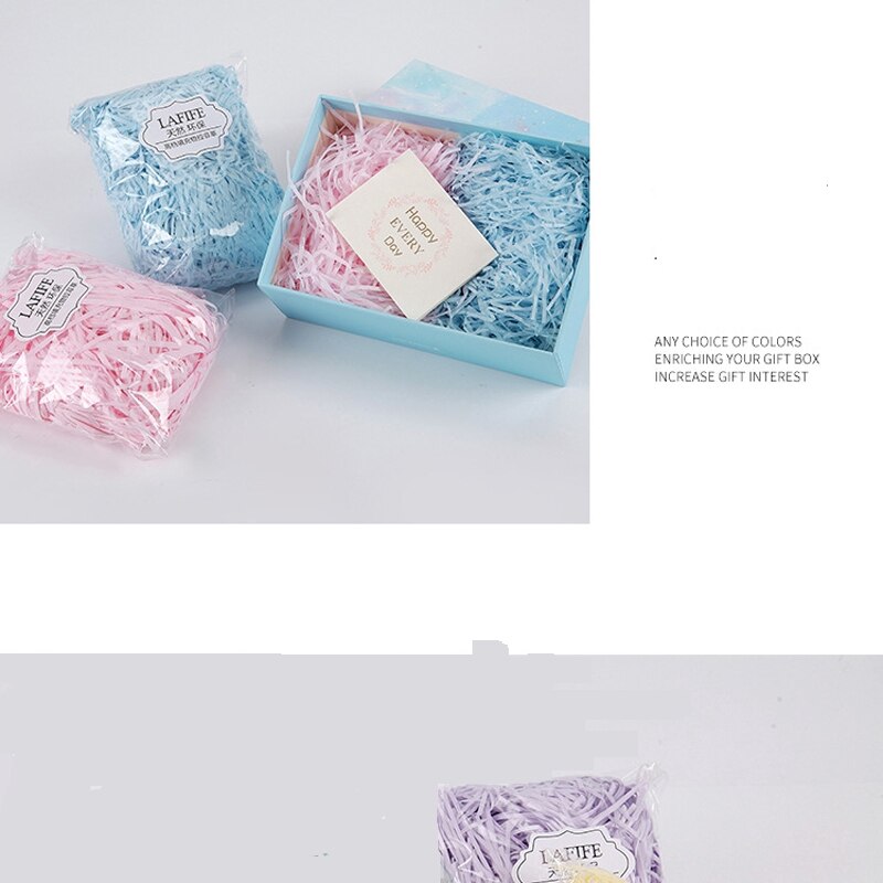 Crumpled paper thread box filling colored raffia s vicedeal