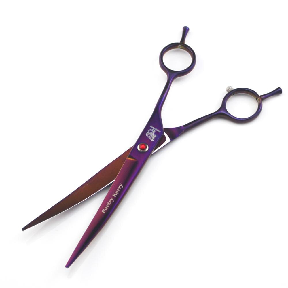 aseo Tesoura para mascotas perro tijeras de acero inoxidable tijeras de aseo para mascotas perro Groomings tijeras de herramientas para el cabello: curved scissors