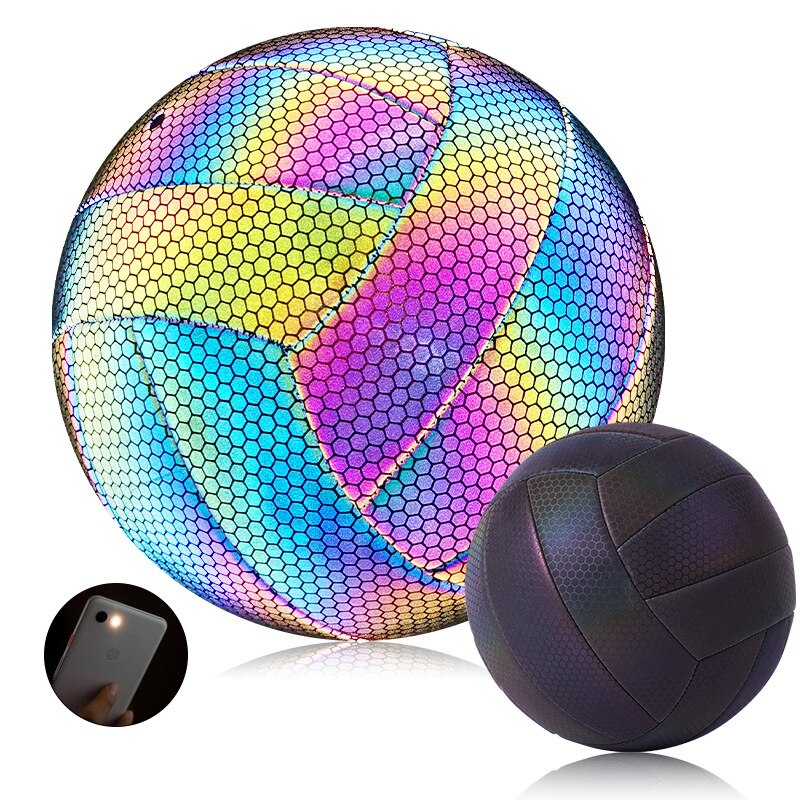 Ballon de volley-Ball réfléchissant taille officielle 5, léger, adapté aux jeux d'équipe, d'entraînement sportif, de plage en plein air, terrain de jeu-40: Pattern 03