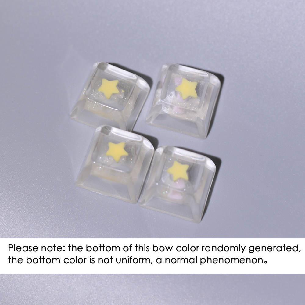 keycaps Voor mechanisch toetsenbord Game Backlit Keycap meisje schattig cadeau ESC Key Transparante cartoon persoonlijkheid Keycap Cherry MX Axis: GRIJS