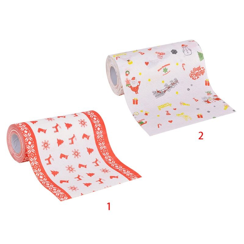 Weihnachten Küche Papier Handtuch Rolle Karikatur Elch Santa Schneemann Reinigung Tissure 667D