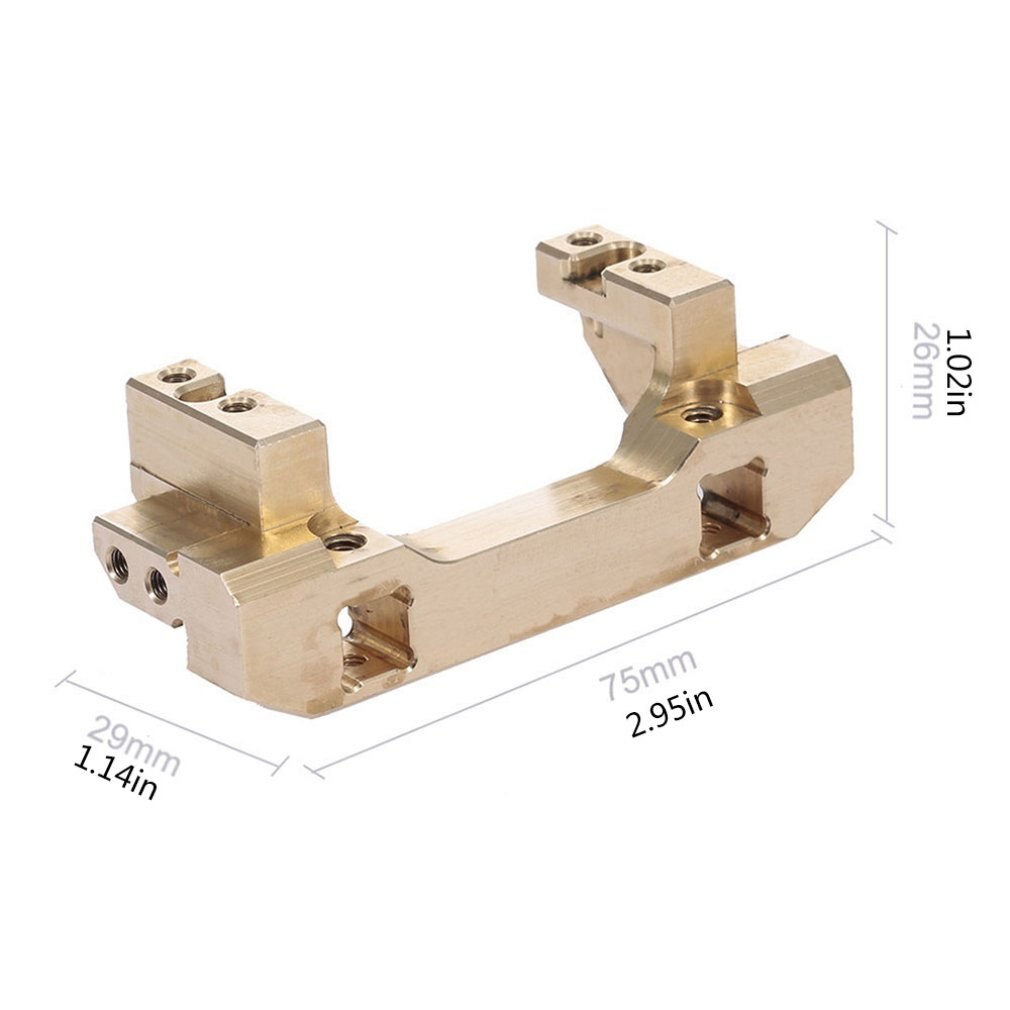 Voorste Servo Motor Beugel Klimmen Auto Voorbumper Messing Voor Traxxas TRX-4 TRX-6 Upgrade Onderdelen Vakmanschap