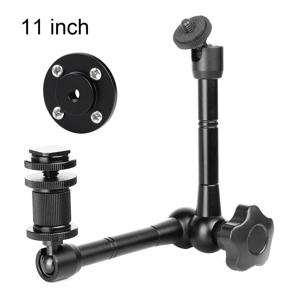 11/7 Inch Friction Articulating Magic Arm with Wall Mount 1/4 Standard Thread for Webcam LED Light DSLR Camera Accessories