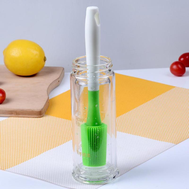 Silikon Pinsel langstieligen Tasse Pinsel Flasche Baby Milch Flasche Multifunktions Waschen Pinsel