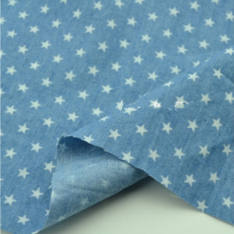 Cotton denim Fabric printing cotton jeans fabric for DIY sewing apparel making material