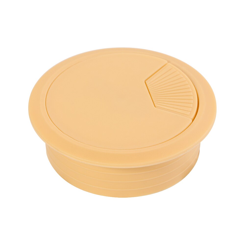 1 Pcs Bureau Praktische 60Mm Plastic Kabel Clips Hole Cover Computer Draad Netjes Kabel Organizer Houder: Beige