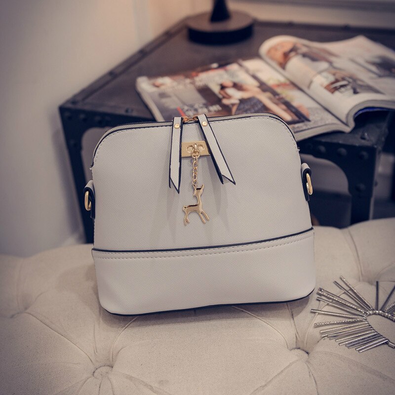 Tassen Voor Vrouwen Stijl Dames Schoudertas Pu Rits Messenger Bag Zacht Gezicht Shell Tas Mode Dier Patroon handtas: White