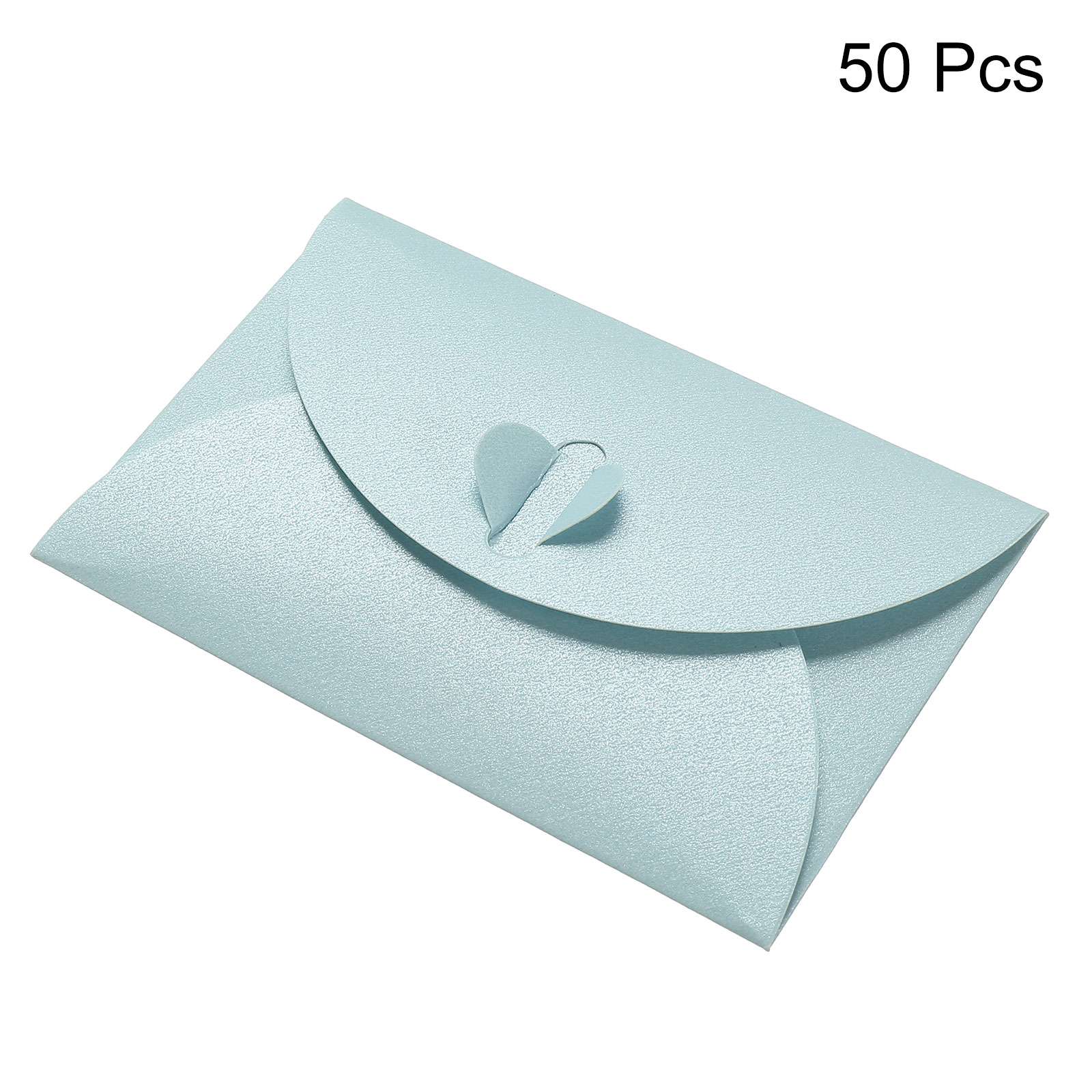 50 sztuk Mini kolorowa koperta gruby karton małe składane DIY perłowe koperty papierowe samoblokująca klamra list okładka karty podarunkowej: YELLOW