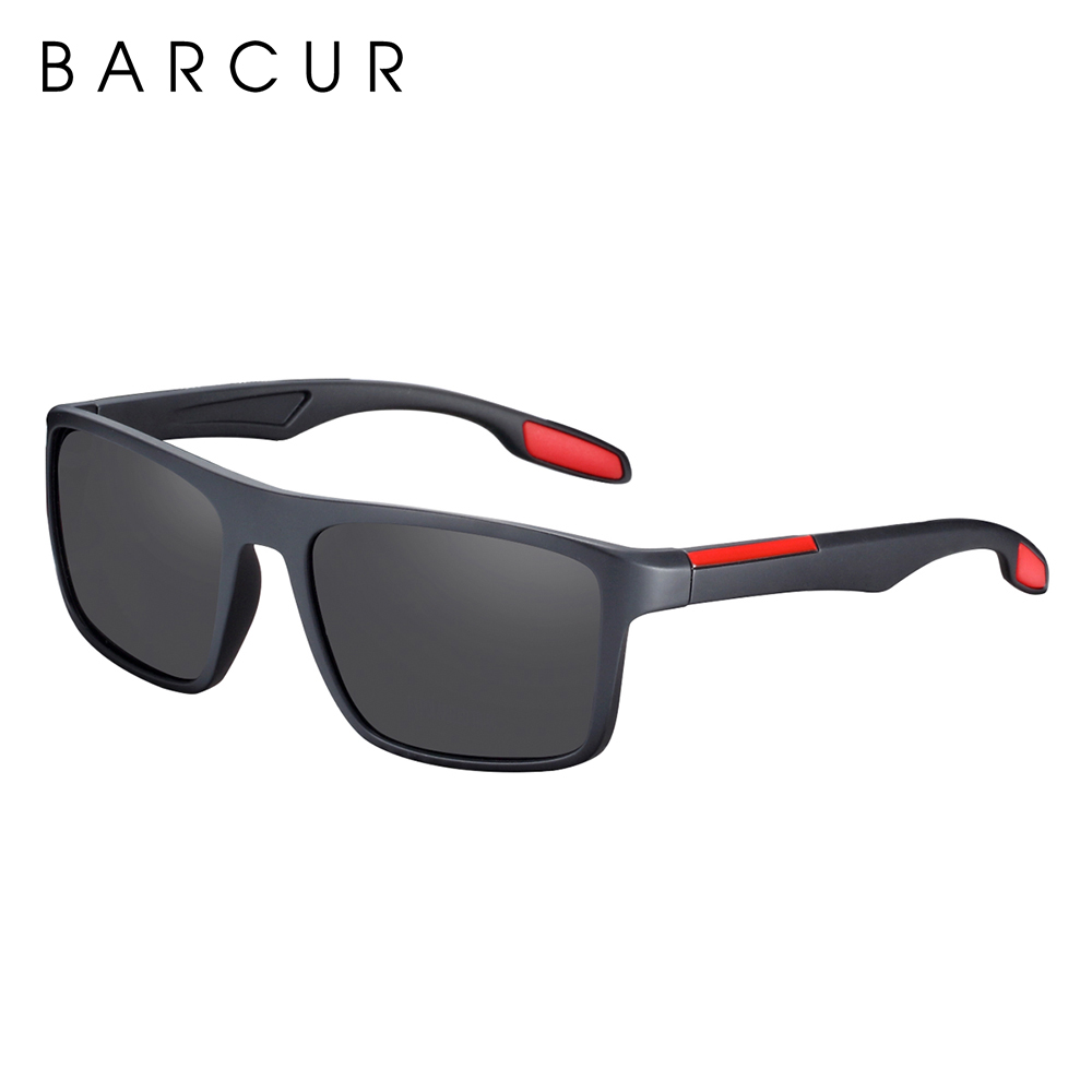 Barcur gepolariseerde zonnebrillen voor heren,  tr90 ultralichte vintage zonnebrillen voor dames, vierkante brillen, oculos lunette de soleil femme