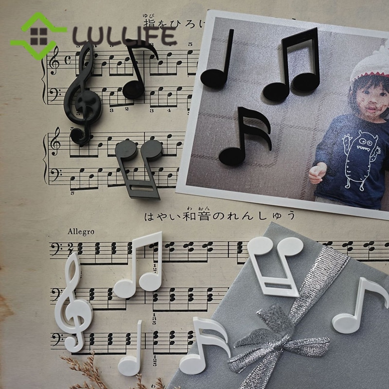 6 Stks/set Magneten Muzieknoten Magneet Koelkast Bericht Sticker Home Decor Keuken Accessoire Educatief Speelgoed