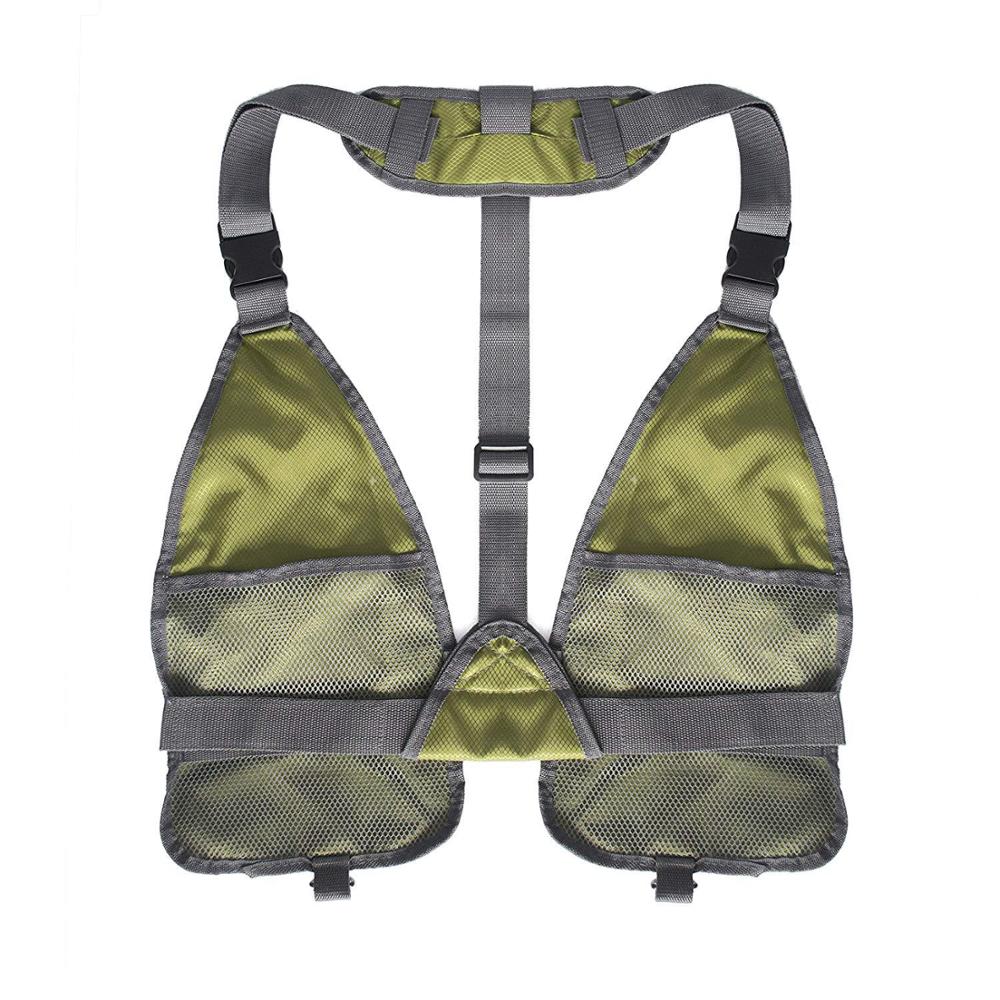 Udendørs åndbar fiskevest d-ring sports multi-funktion poser vest