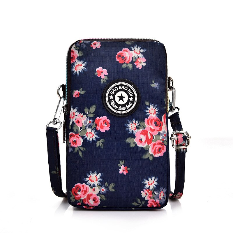 Monedero para mujer, funda monedero para exteriores brazo, funda de hombro, funda para teléfono, bolsillo para chica, funda para llavero de dibujos animados, billetera con cremallera: Blue rose