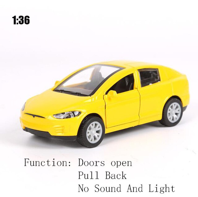 Trasporto Libero New1:32 Tesla MODELLO X MODEL3 In Lega Modello di Auto Giocattoli Pressofusi E Veicoli Auto giocattolo Del Capretto Giocattoli Per I Regali Dei Bambini Toy Boy: Yellow