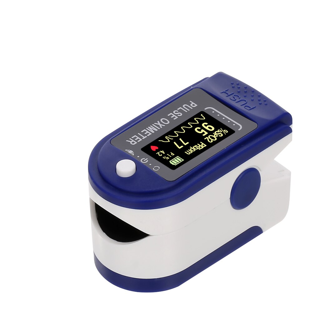 Bærbar blod oxygen monitor finger puls oximeter iltmætning monitor hurtigt inden for 24 timer (uden batteri)
