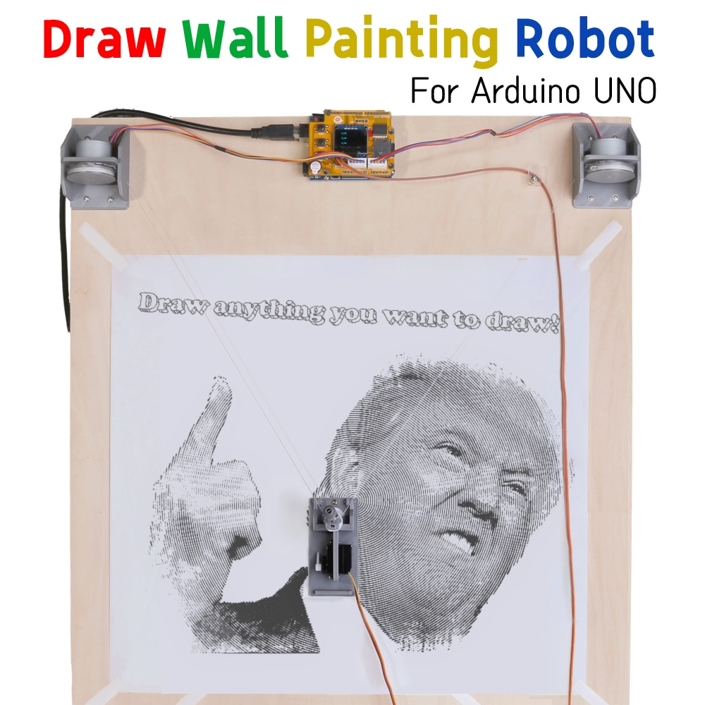 Drawbot dla Arduino Zestaw do majsterkowania Ploter do rysowania linii Malowanie ścian Robot STEM Sprzęt Maker Projekt Części drukowane 3D Zabawka dla dzieci