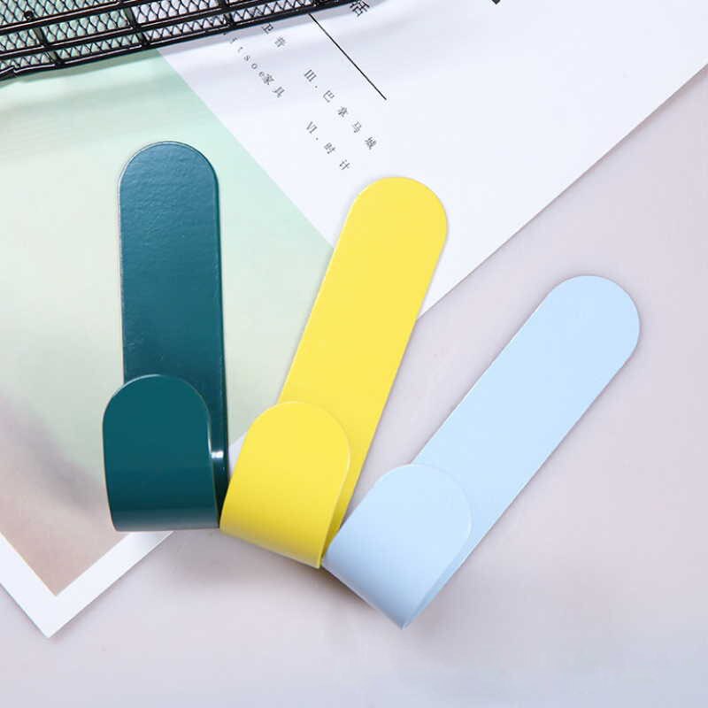 Long Hooks Self Adhesive Clothing Display Racks Key Holder Wall Hooks Coat Hanger Cap Room Door Decor Bag Holder No Punching