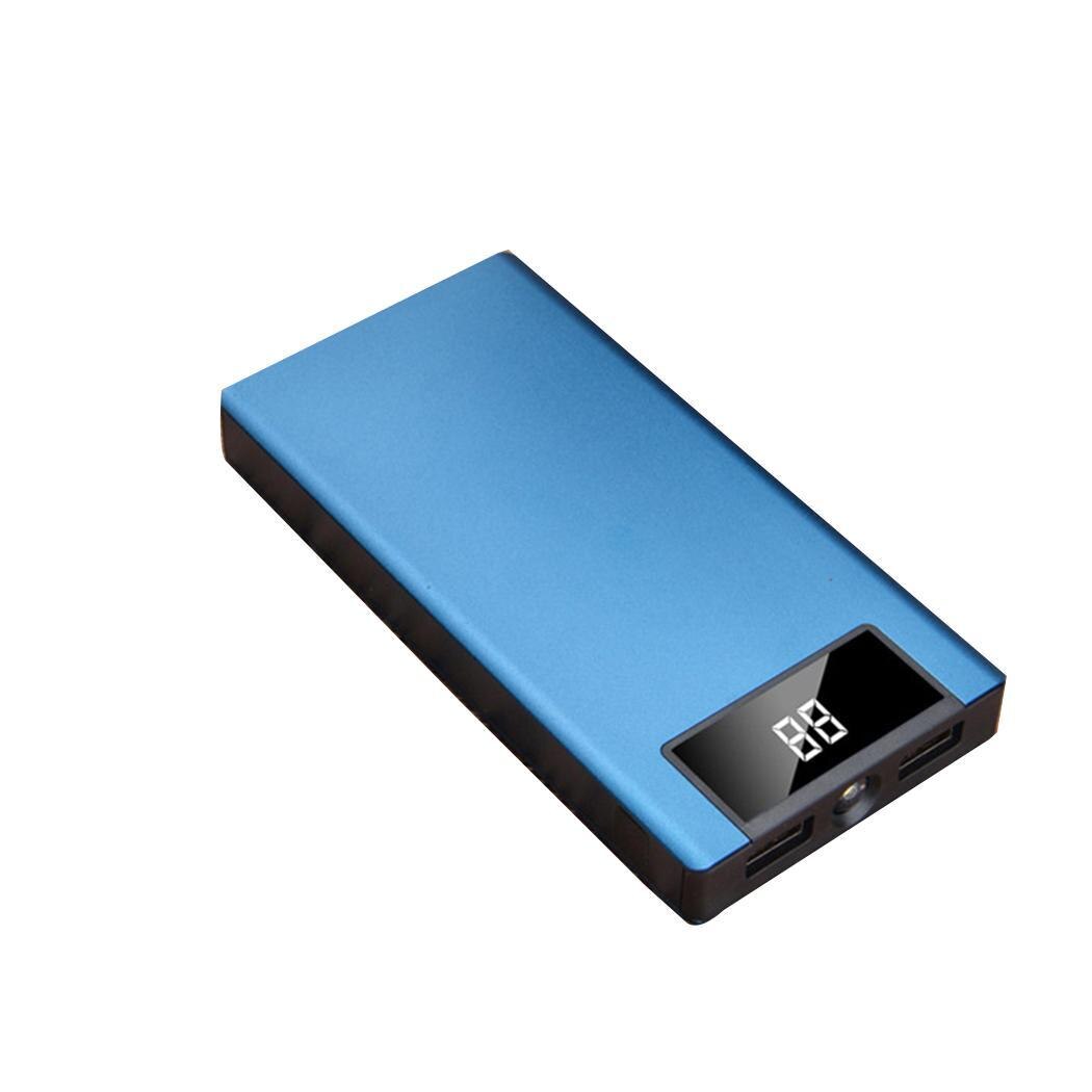 20000 mah batterie externe batterie externe pauvreté banque 2 USB LED Powerbank Portable chargeur de téléphone Portable pour Xiao mi mi iphone X: blue