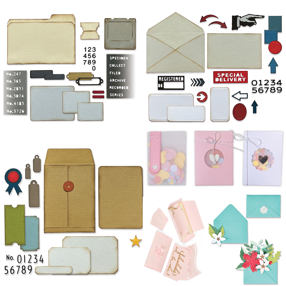Nuevas etiquetas de carteles envolventes, troqueles de corte de Metal para álbum de recortes DIY, decoración artesanal, plantilla de tarjeta de papel, tarjeta de artesanal