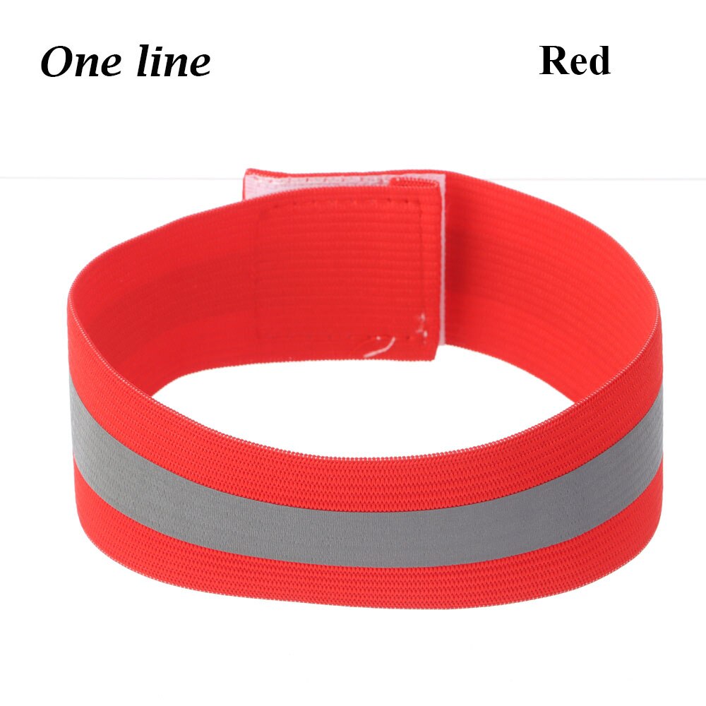 Brassard de sécurité pour vélo, 1 pièce, bande réfléchissante, sangle de jambe à main, bandes réfléchissantes, cyclisme en plein air: one line red